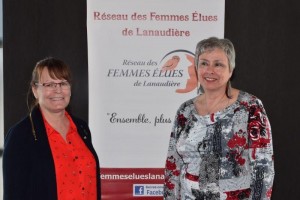 Mme Roxanne Turcotte, mairesse de Notre-Dame-de-la-Merci et Mme Agnès Deroin, conseillère municipale Saint-Thomas DSC 0125