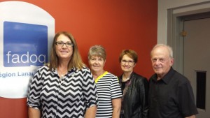 De gauche à droite, Francine Lafrance, présidente, Estelle Gagnon, secrétaire-trésorière, Danielle Perreault, directrice générale FADOQ – Région Lanaudière, Jules Ladouceur, vice-président. photo gracieuseté affiliation