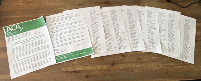 Lettres et signataires TROCL