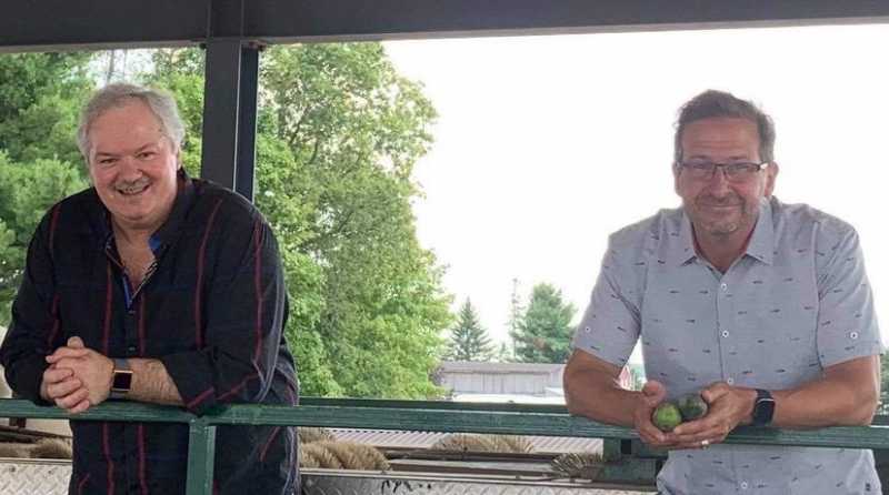 M. Luc Thériault, député de Montcalm et le chef du Bloc Québécois, M. Yves-François Blanchet Luc Theriault et YFB
